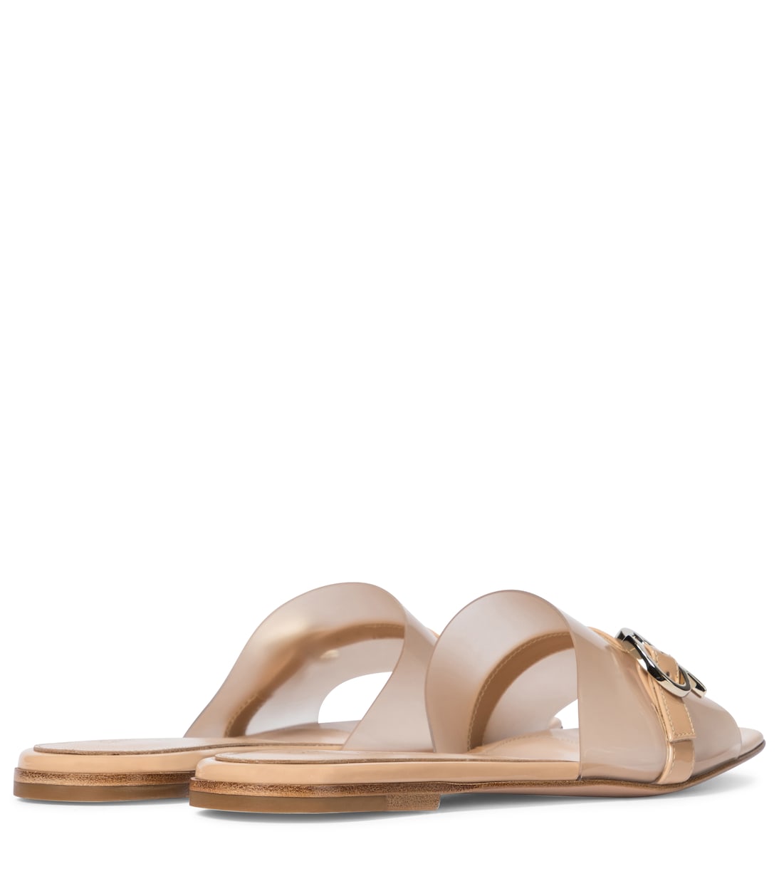 Сандалии из лакированной кожи Gemini Gianvito Rossi, Nude+Nude — фото 3