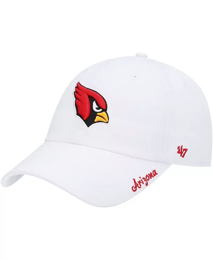 

Женская белая кепка Arizona Cardinals Miata Clean Up с логотипом и регулируемой головкой '47 Brand