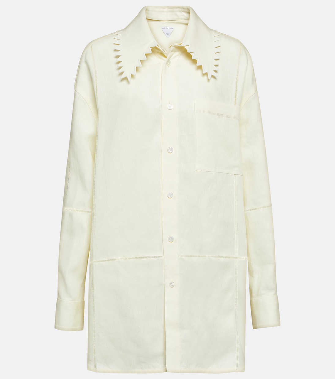 

Льняная рубашка оверсайз Bottega Veneta, Pastry