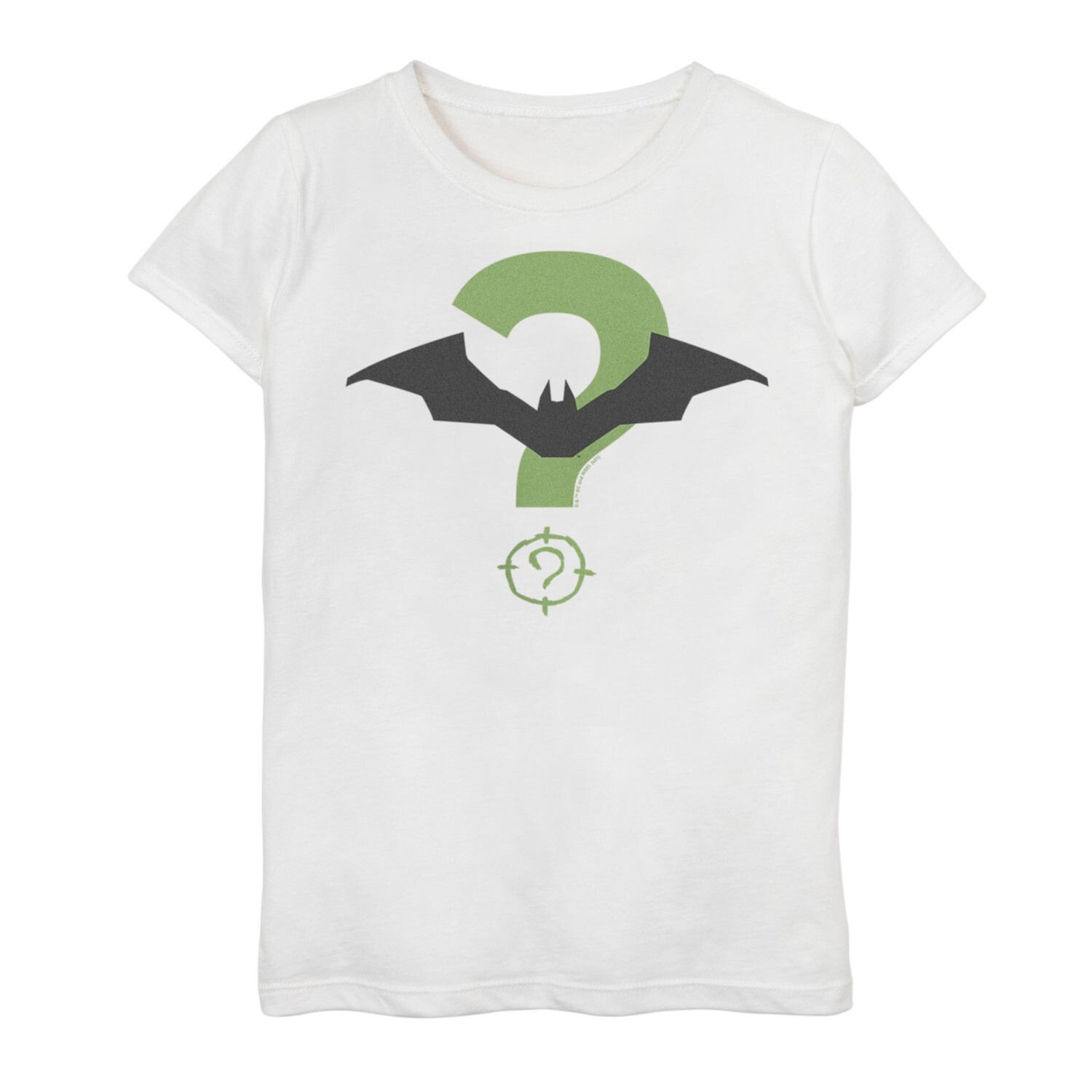 

Футболка с логотипом DC Comics The Batman Bat & Riddler для девочек 7–16 лет Licensed Character