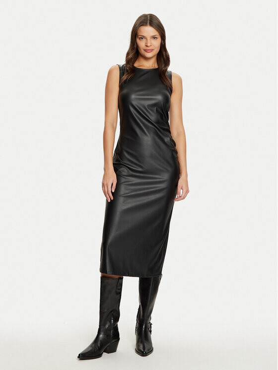

Облегающее платье из искусственной кожи Jdy, черный