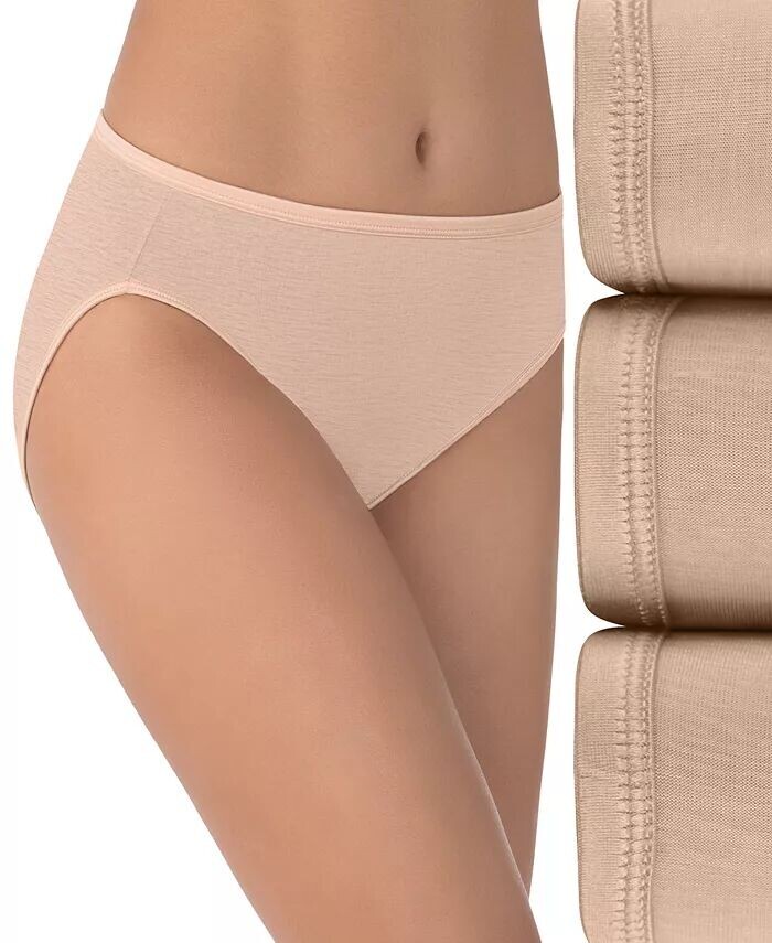 

Женские 3 шт. Нижнее белье Vanity Fair Illumination Hi-Cut 13307, бежевый
