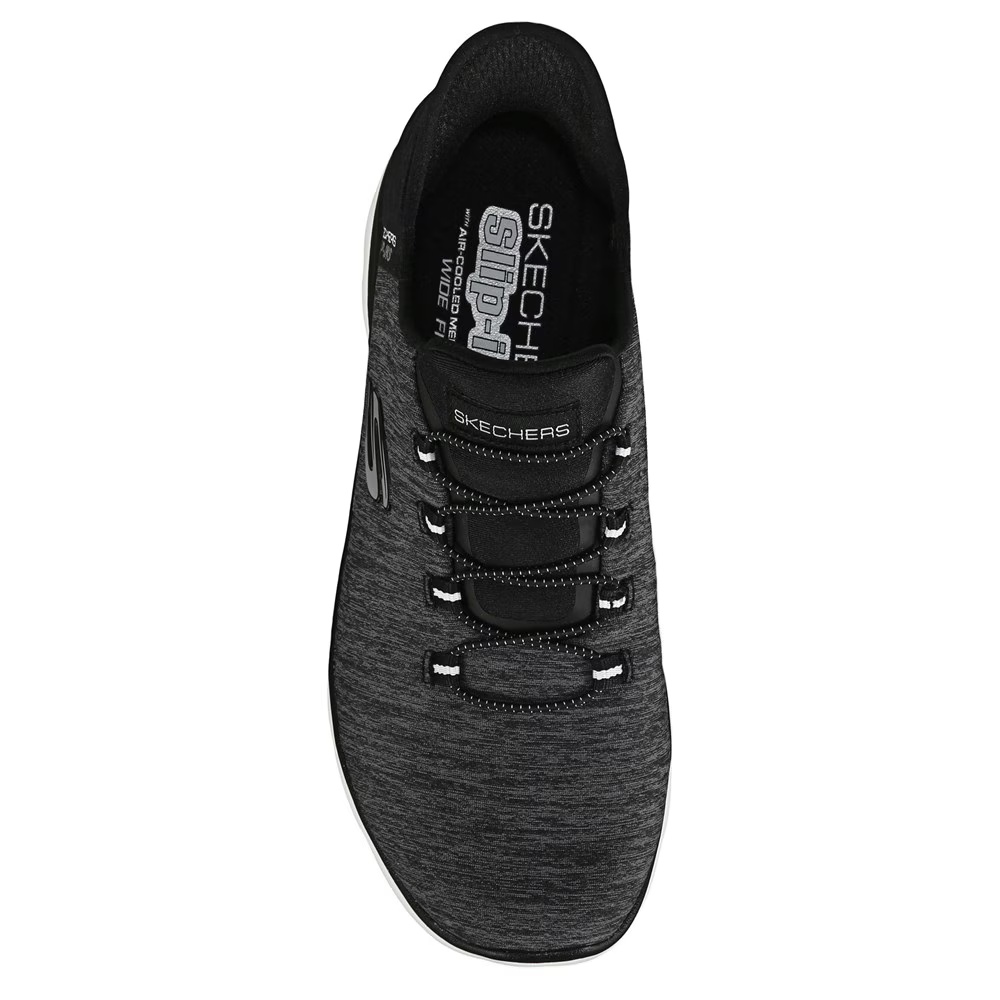 Кроссовки Slip-Ins Summits Skechers, black/white wide — фото 4