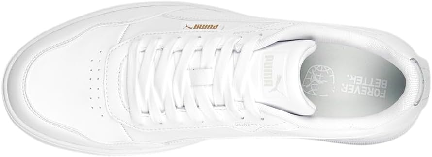Мужские кроссовки PUMA Court Ultra Lite на шнуровке для повседневной носки - белые — фото 4
