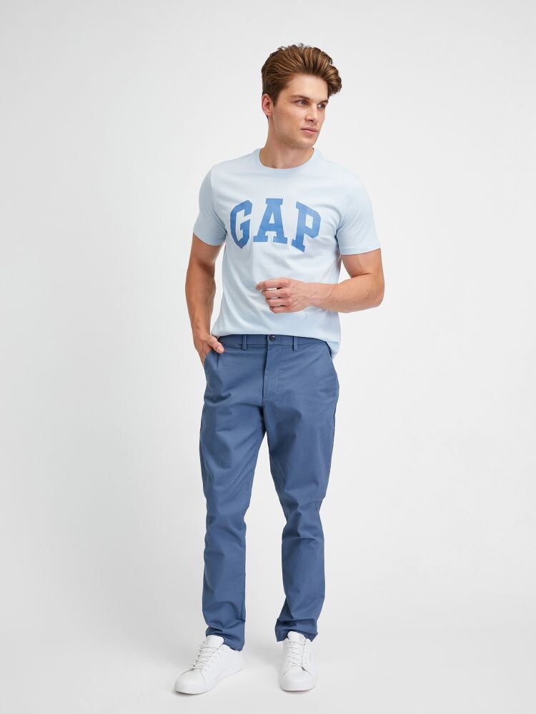 

Современные брюки узкого кроя цвета хаки Gap, синий