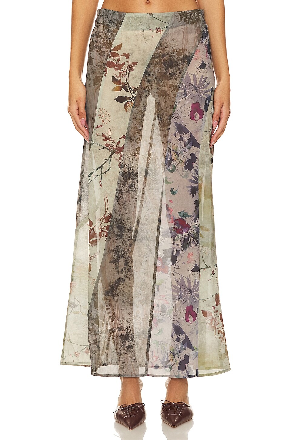 

Юбка макси Jaded London Panelled Print, цвет Mult