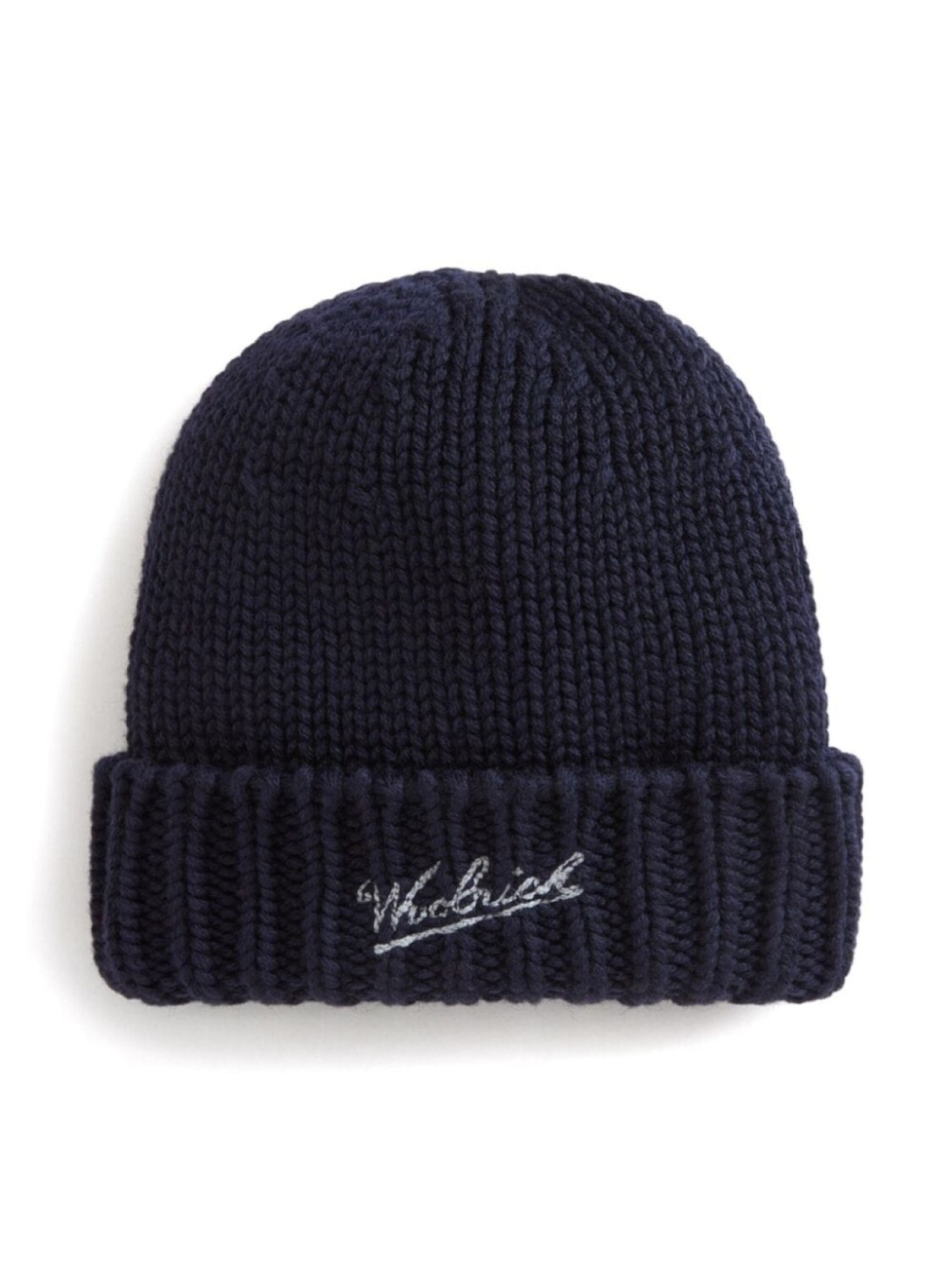 

Woolrich Kids шапка бини с вышитым логотипом, синий