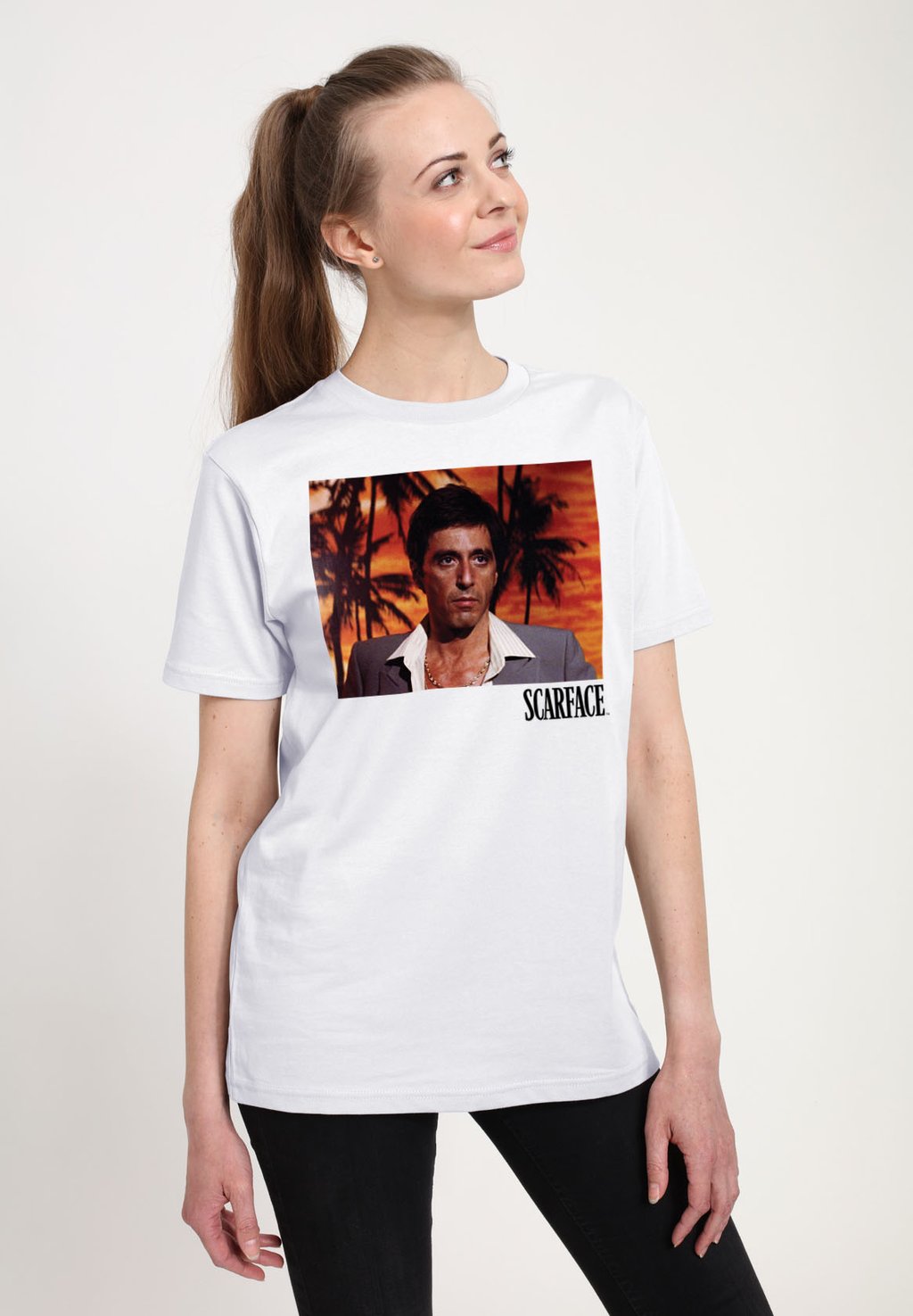 

Футболка с принтом SCARFACE TONY MONTANA Henry Tiger, белый