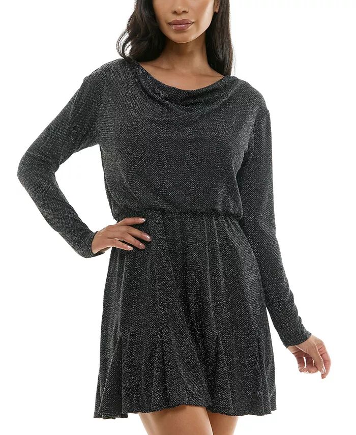 

Платье для юниоров с металлическим драпированным вырезом и подолом годе City Studios, мультиколор