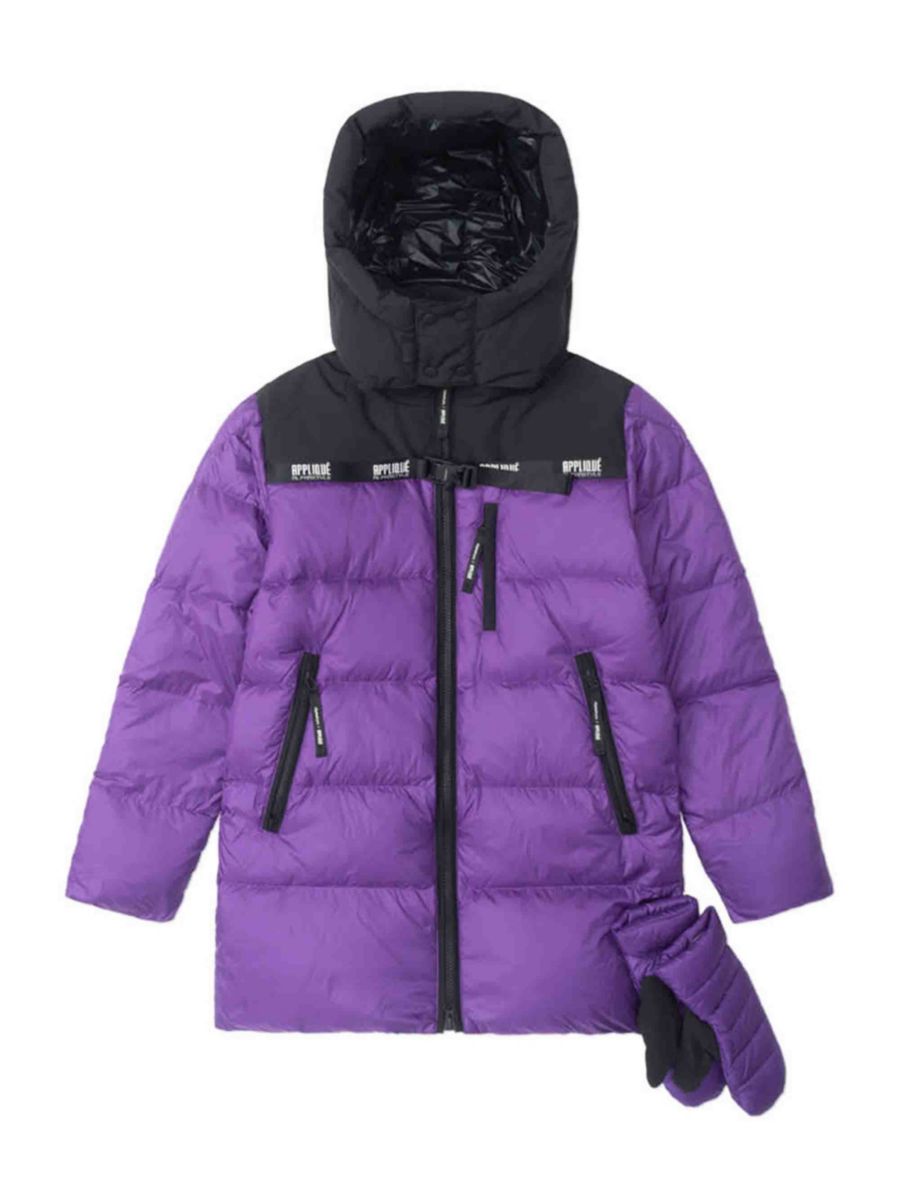 

Пуховик с капюшоном AlphaStyle, фиолетовый