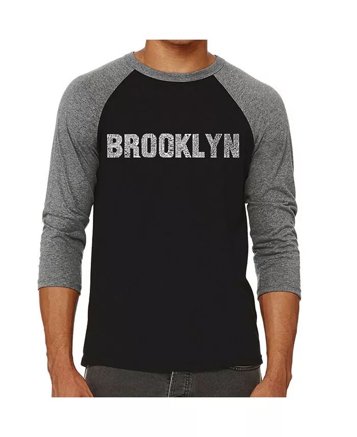 

Мужская футболка с принтом «Реглан» Brooklyn Neighborhoods LA Pop Art, серый