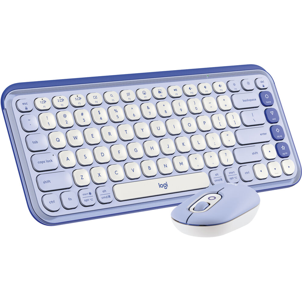 

Беспроводной комплект клавиатуры и мыши Logitech POP ICON (сиреневый и бежевый)
