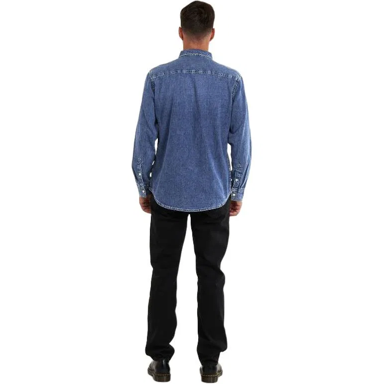 Рубашка мужская синяя Moderate Calvin Klein, Blue — фото 4