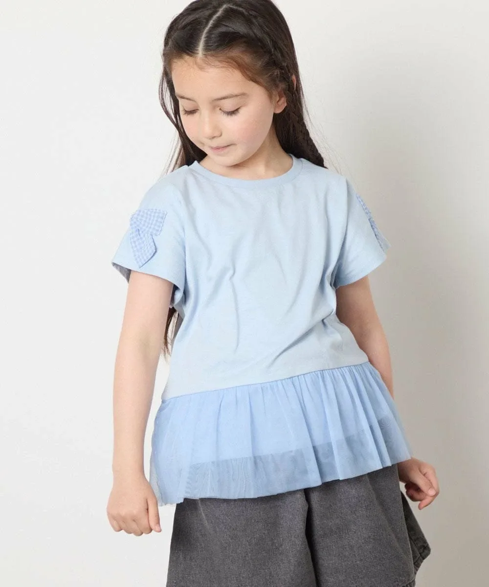 Футболка с тюлевой лентой для стыковки Avv, цвет Light Blue