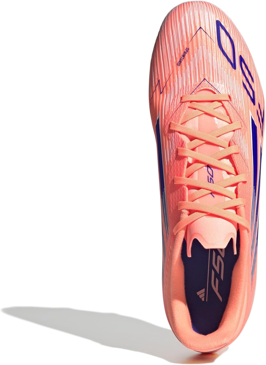 Кроссовки Adidas Unisex-Adult F50 Лига Firm Ground/Multi Ground, белый/синий/оранжевый — фото 2