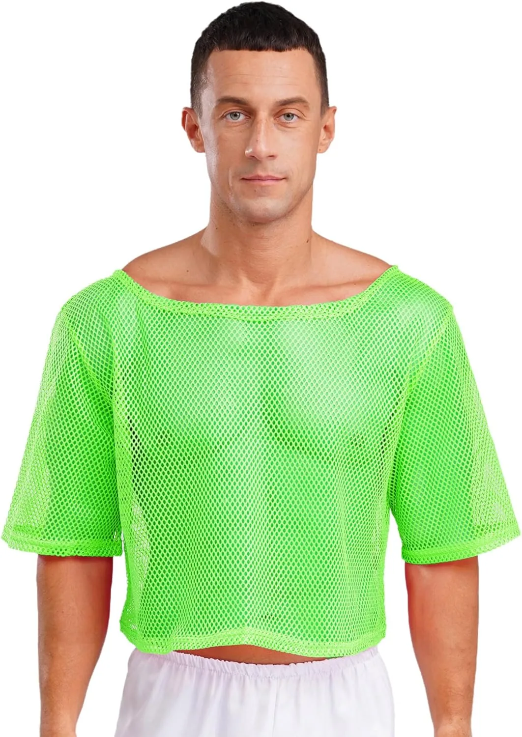 

Мужская футболка Hularka с сетчатым эффектом, короткий рукав, свободный крой