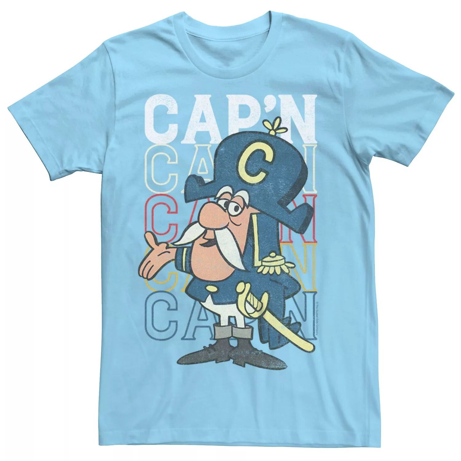 

Мужская футболка с графическим принтом Captain Crunch Capitan Text Stack Licensed Character