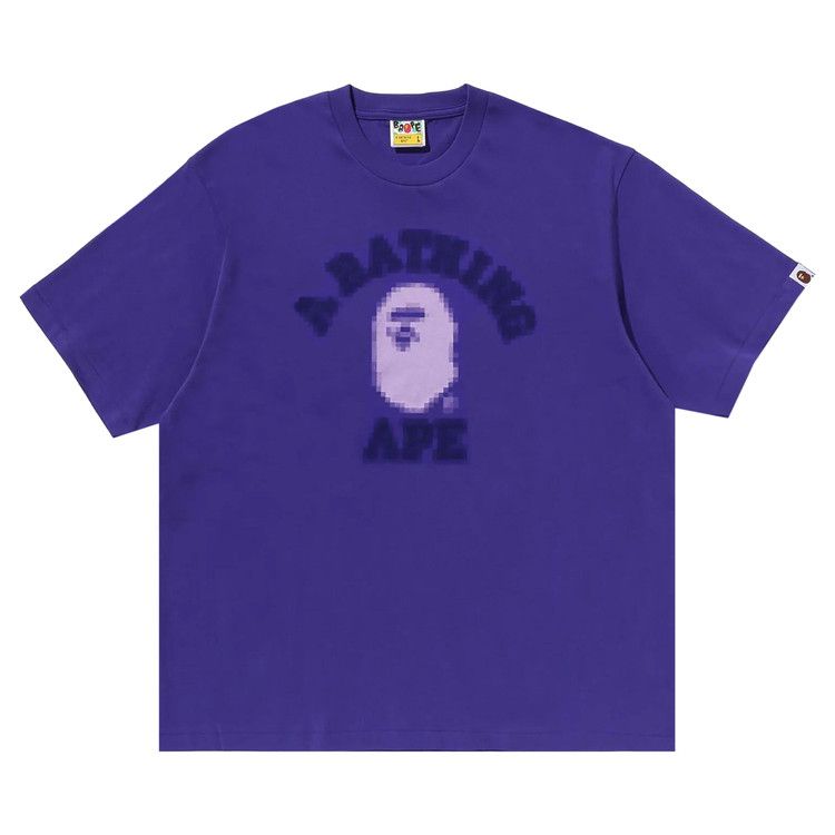

Футболка BAPE Pixal College Relaxed Fit Tee 'Purple'