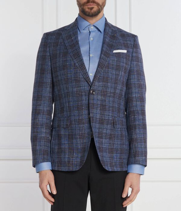 

Шерстяная куртка h-hutson-233 Slim fit Boss, синий