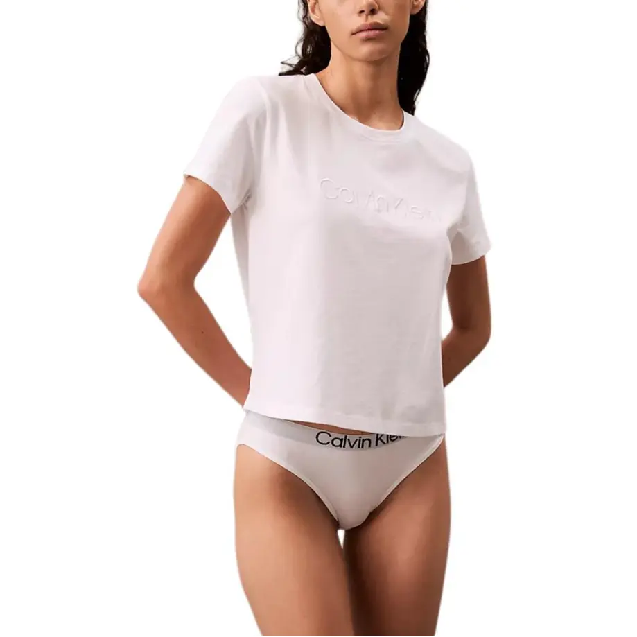 CALVIN KLEIN Пижамная блузка женская, TOC-Кремово-желтый — фото 2