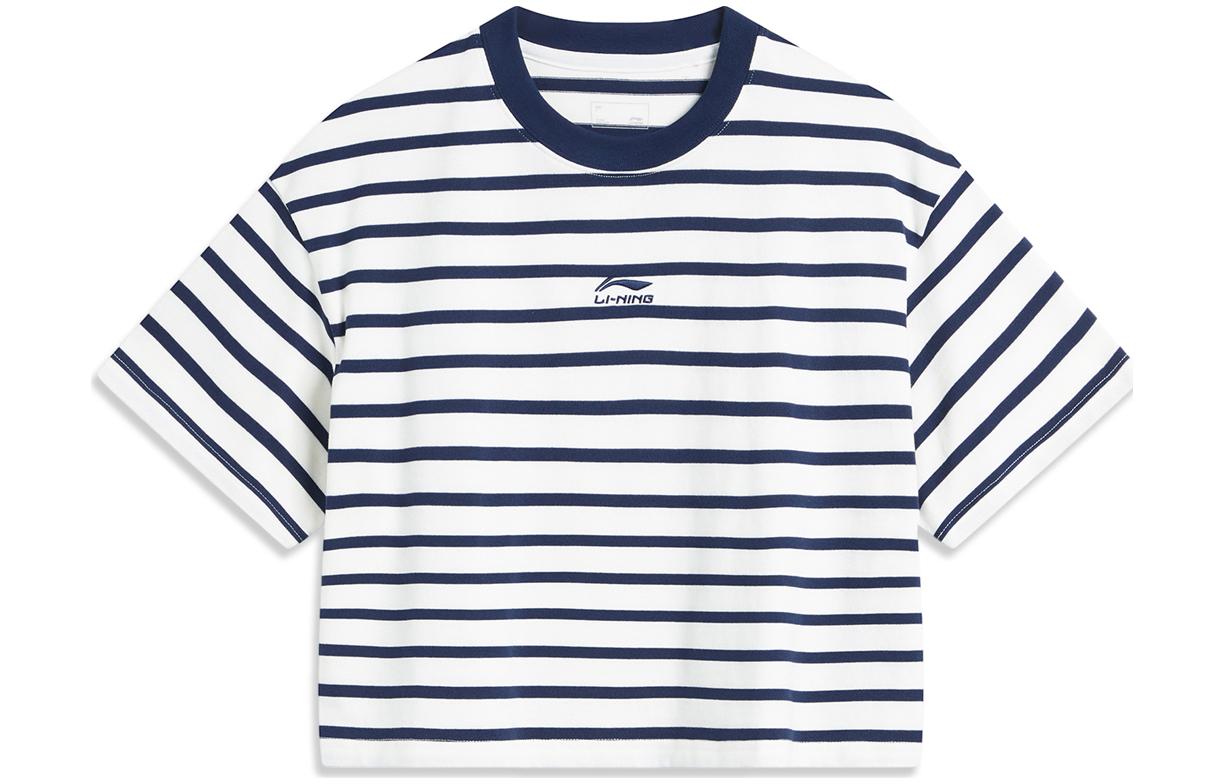 

Лининг Уикенд Молодежная Футболка Женская Цвет Слоновая Кость/Темно-Синий