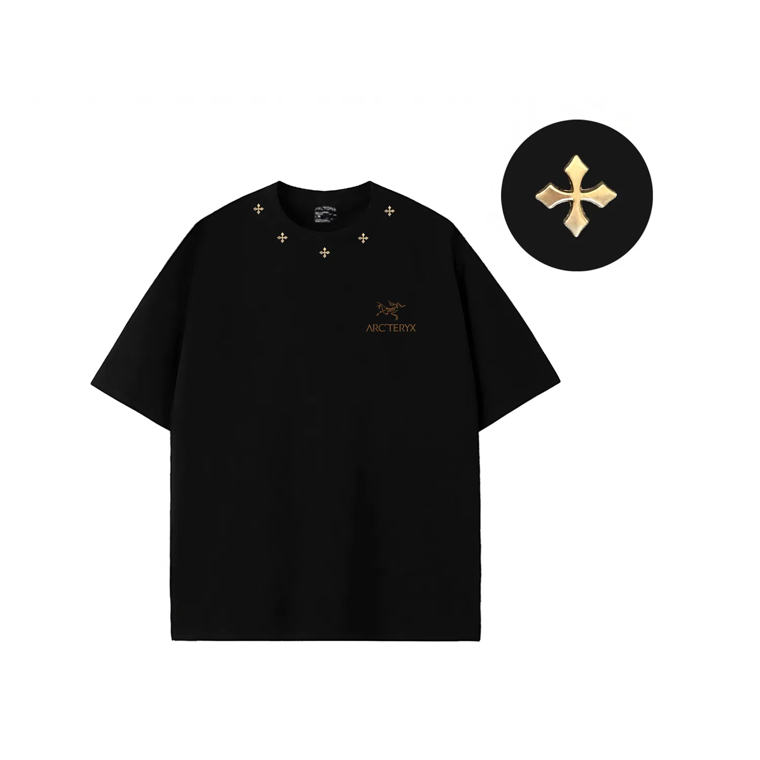 Футболка хлопковая Kragg Sl Cotton Bird Word SS Arcteryx Black/24K Black — фото 4