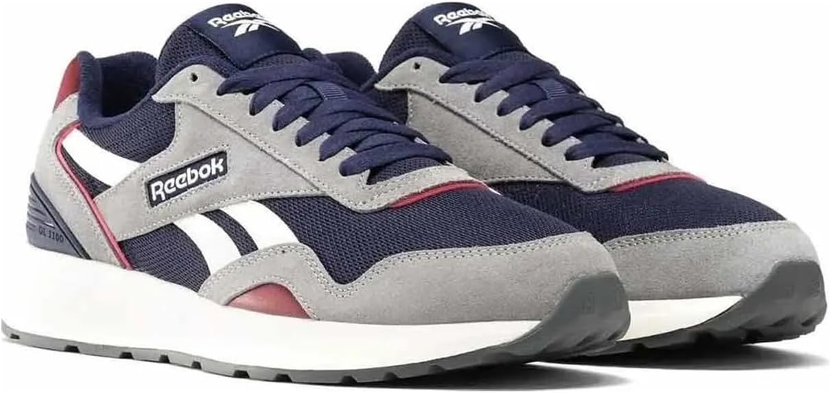 Кроссовки Reebok Unisex-Adult Gl1100, серый/бордовый — фото 2