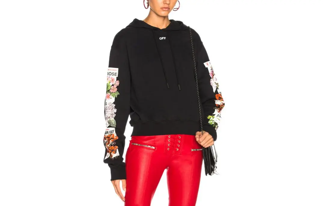 

Толстовка женская Off-White Diagonal Flower, черный
