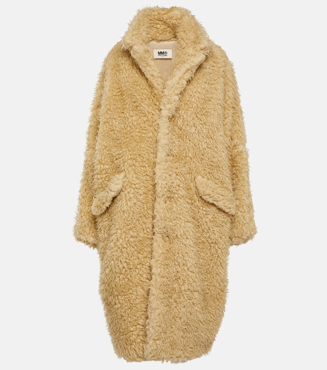 

Объемное пальто из искусственного меха Mm6 Maison Margiela, нейтральный