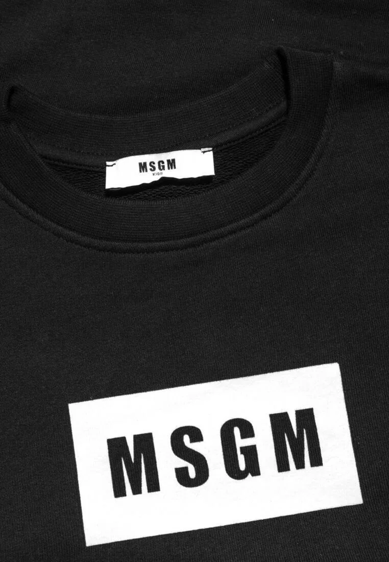 Толстовка, хлопок, Kids Msgm, черный — фото 3