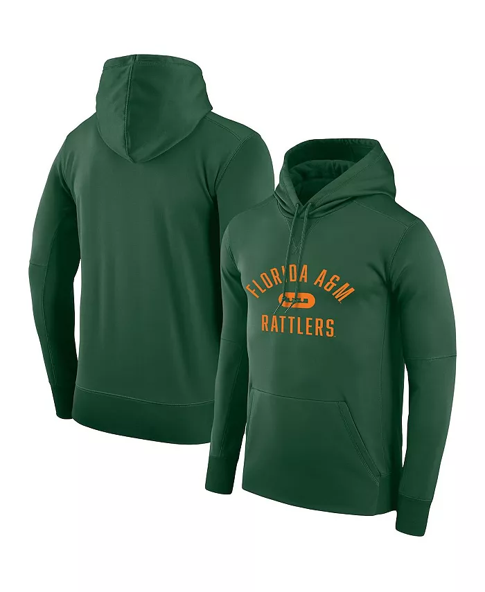 

Мужская зеленая толстовка с капюшоном Florida A&M Rattlers Performance Pullover Hoodie в коллаборации с LeBron James Nike