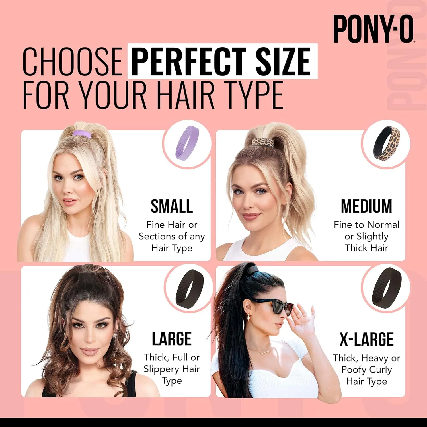 Революционная резинка для волос PONY-O Bendable Hair Scrunchies, 2 шт. Pony-O, Black / Brown — фото 3