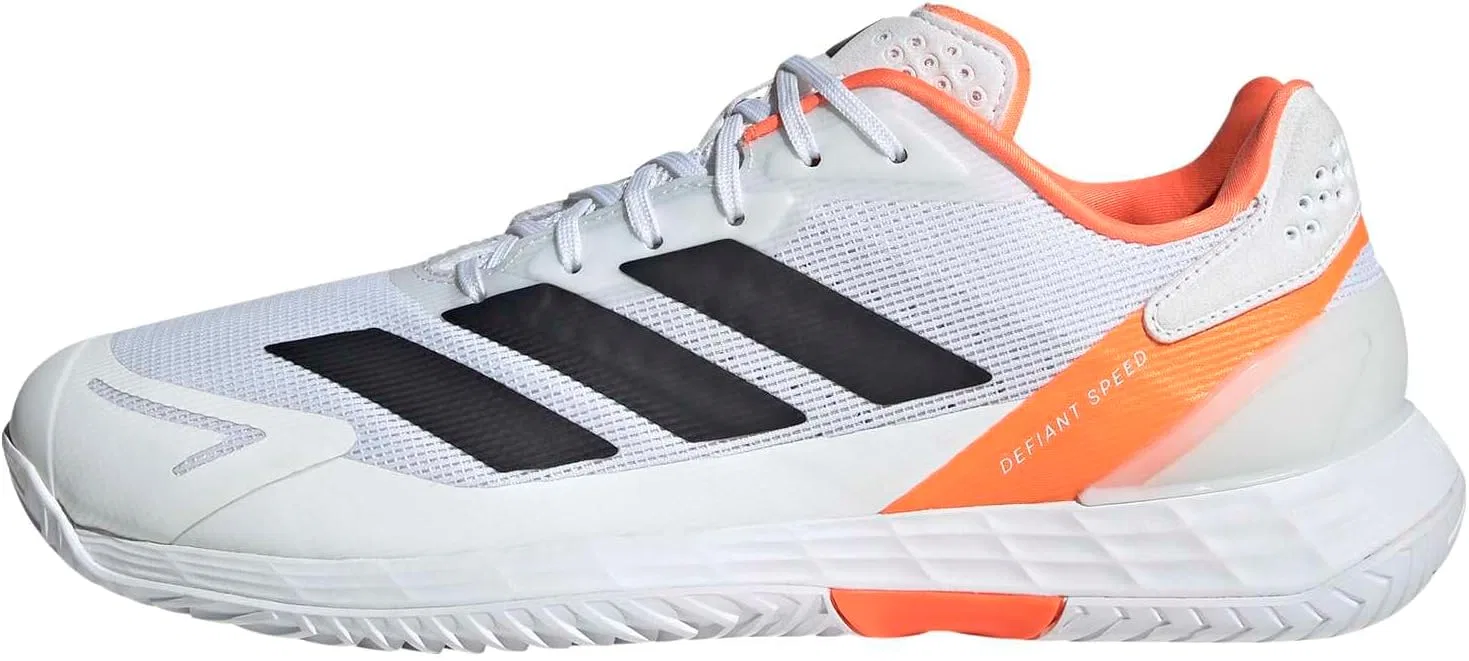 Кроссовки теннисные adidas Defiant Speed 2, White/Black/Lucid Orange