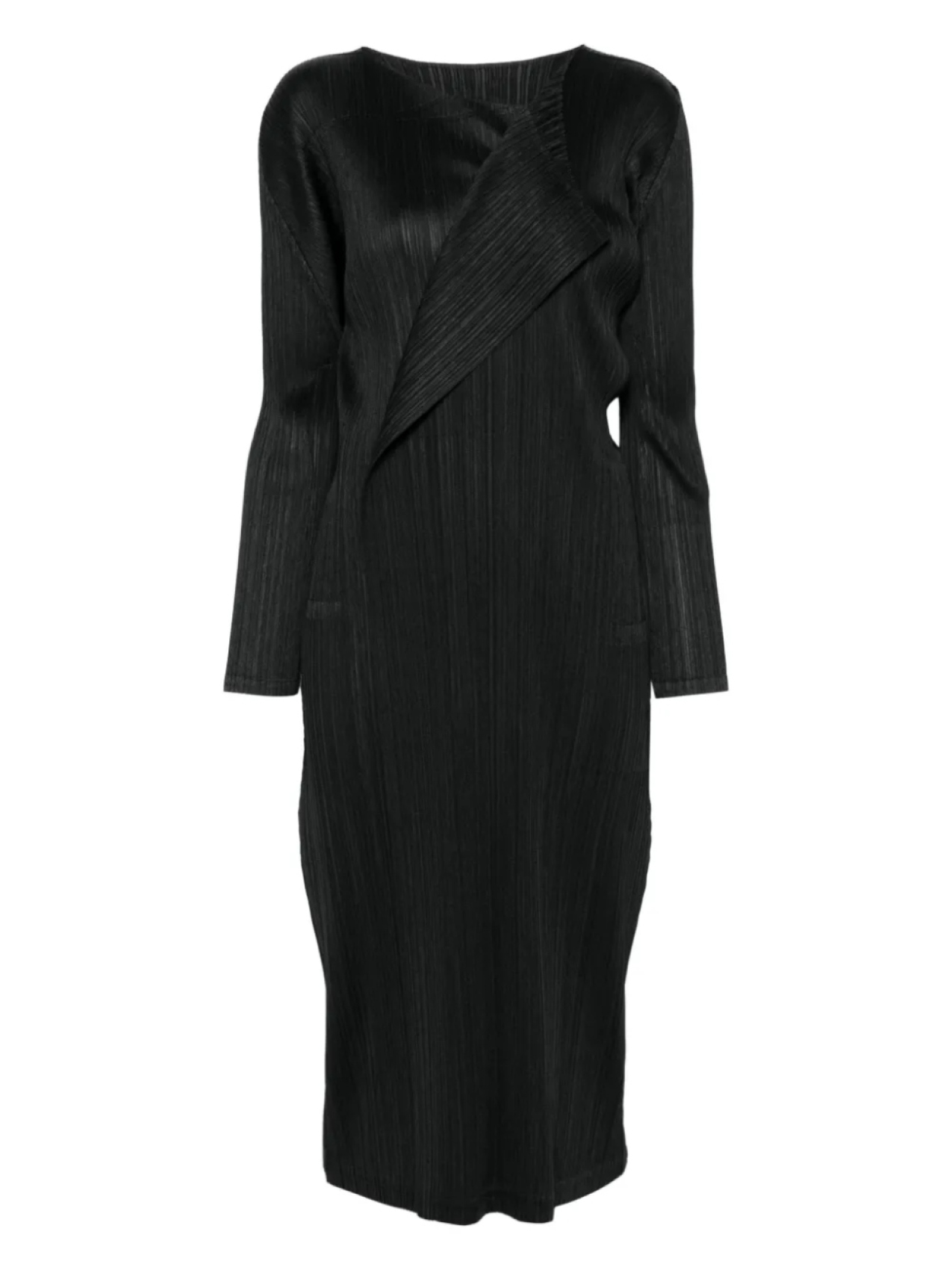 

Платье миди Light Wave Pleats Please Issey Miyake, черный
