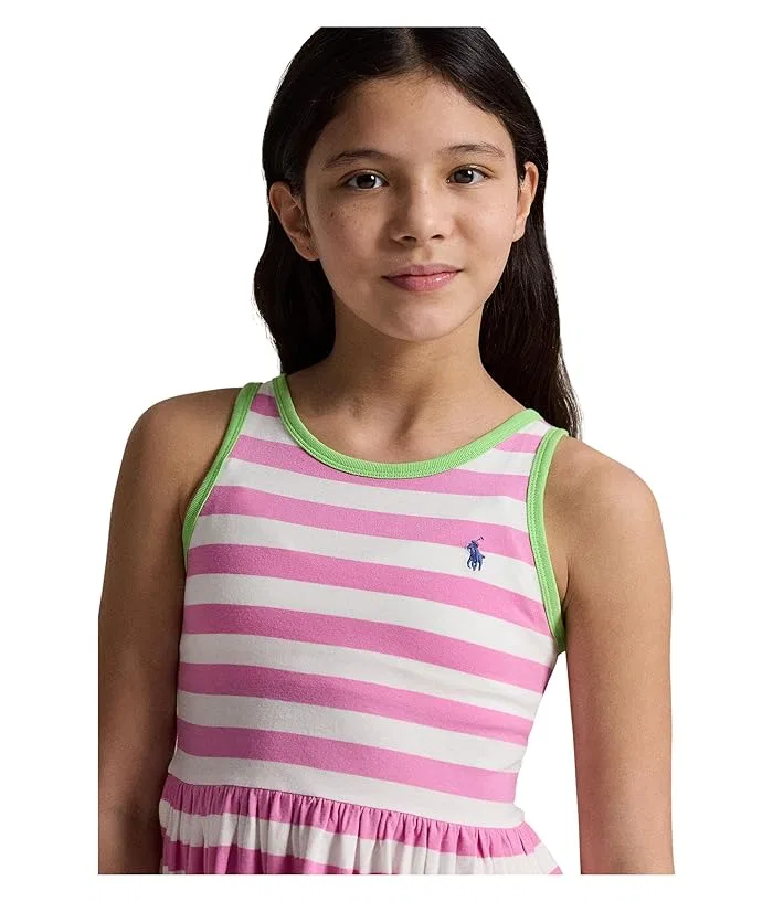 Платье из хлопкового джерси полосатое Polo Ralph Lauren Kids, Liberty — фото 4