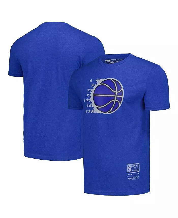 

Синяя мужская и женская футболка с логотипом Orlando Magic Hardwood Classics MVP Throwback Mitchell & Ness, синий
