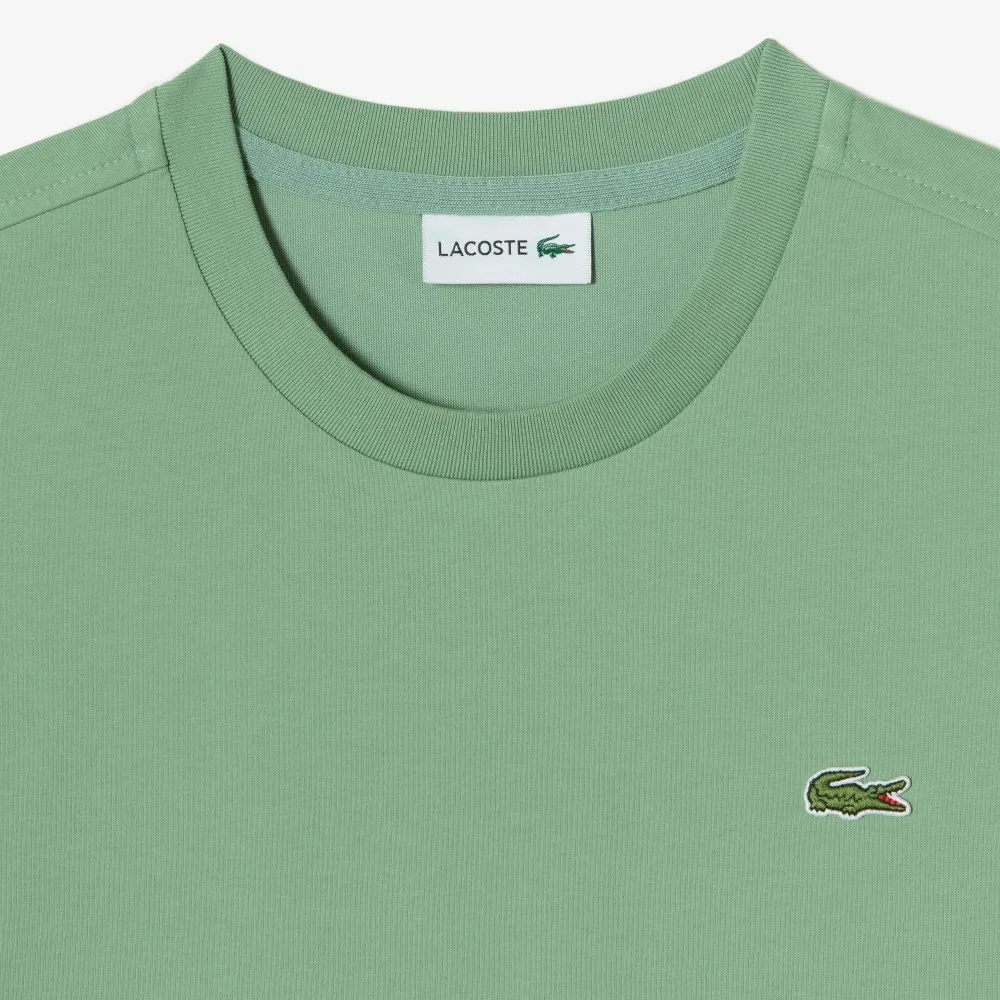 Мужская футболка Lacoste с круглым вырезом, базовая, зеленый — фото 2