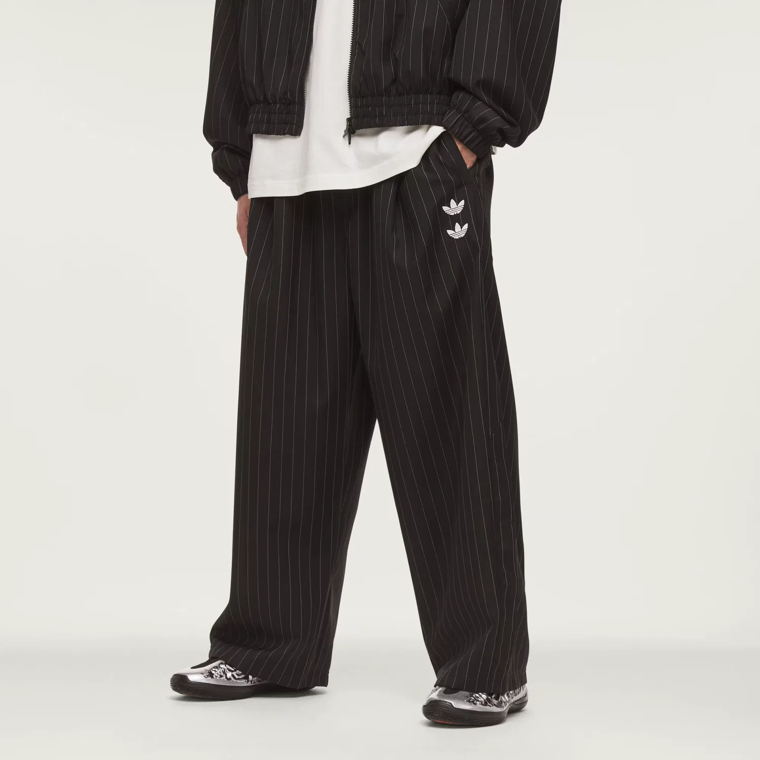 Брюки спортивные Adidas Originals x Willy Chavarria Pinstripe, черный