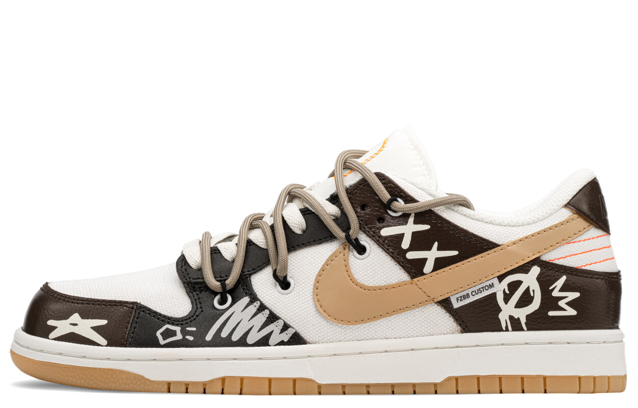 

Кроссовки Nike Dunk Skateboarding Shoes Unisex Low-top Brown/beige, коричневый