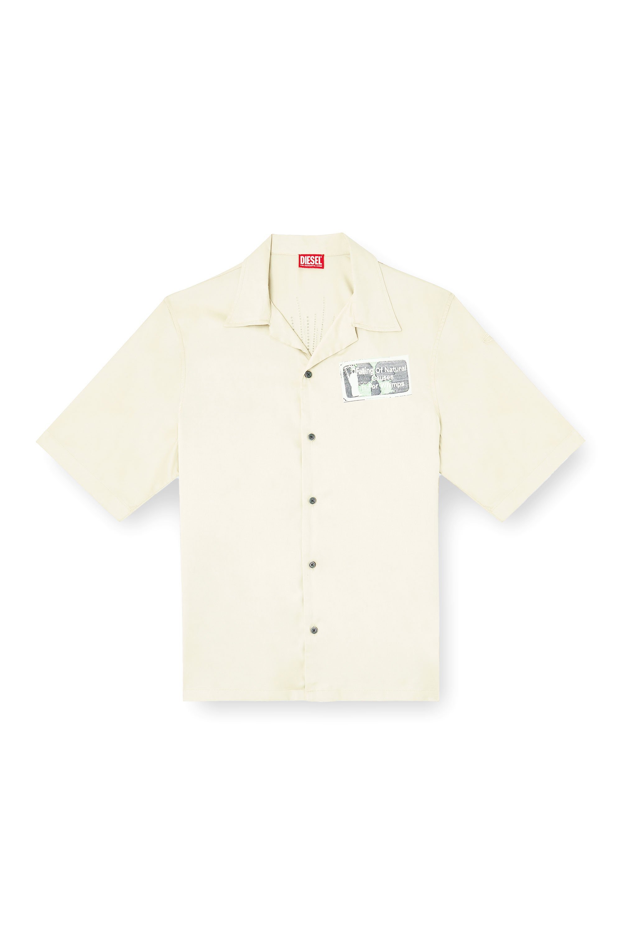 Мужская рубашка с коротким рукавом S-BRACK-B-EPBR Diesel, beige