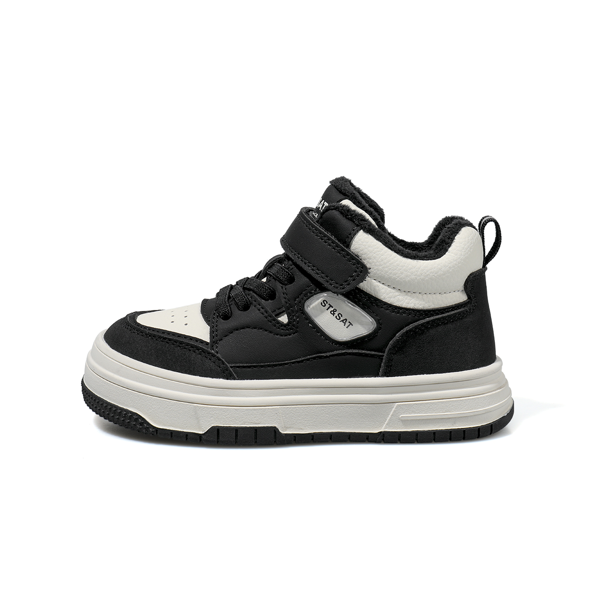 

Антискользящие и износостойкие утепленные полувысокие детские скейтерские кроссовки Kids' ST&SAT, бежевый