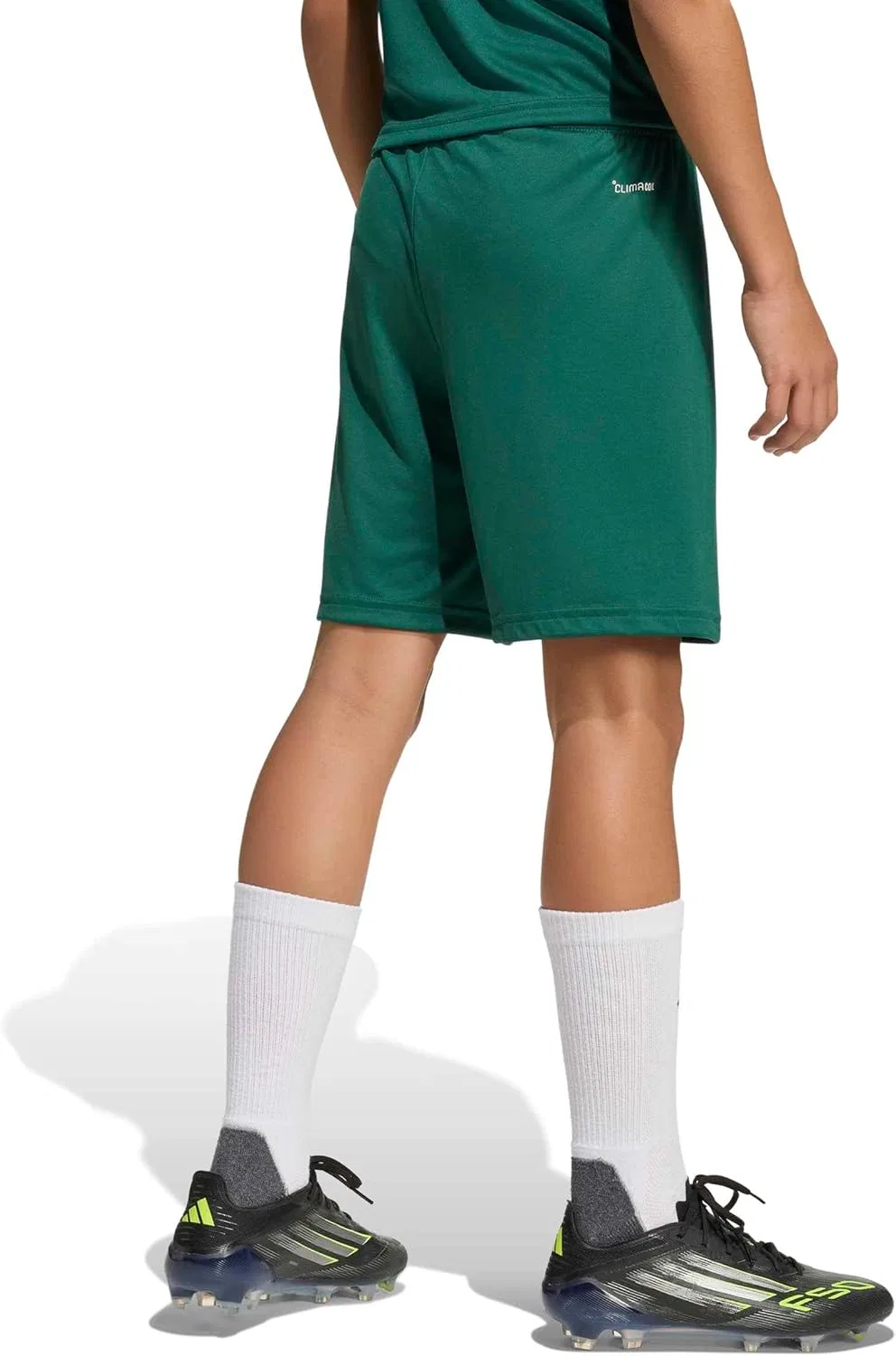 Детские шорты унисекс Adidas Entrada 26, Team Dark Green/White — фото 3