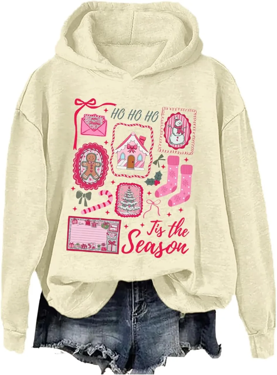 

Рождественский худи с Сантой, длинный рукав SIMJEW