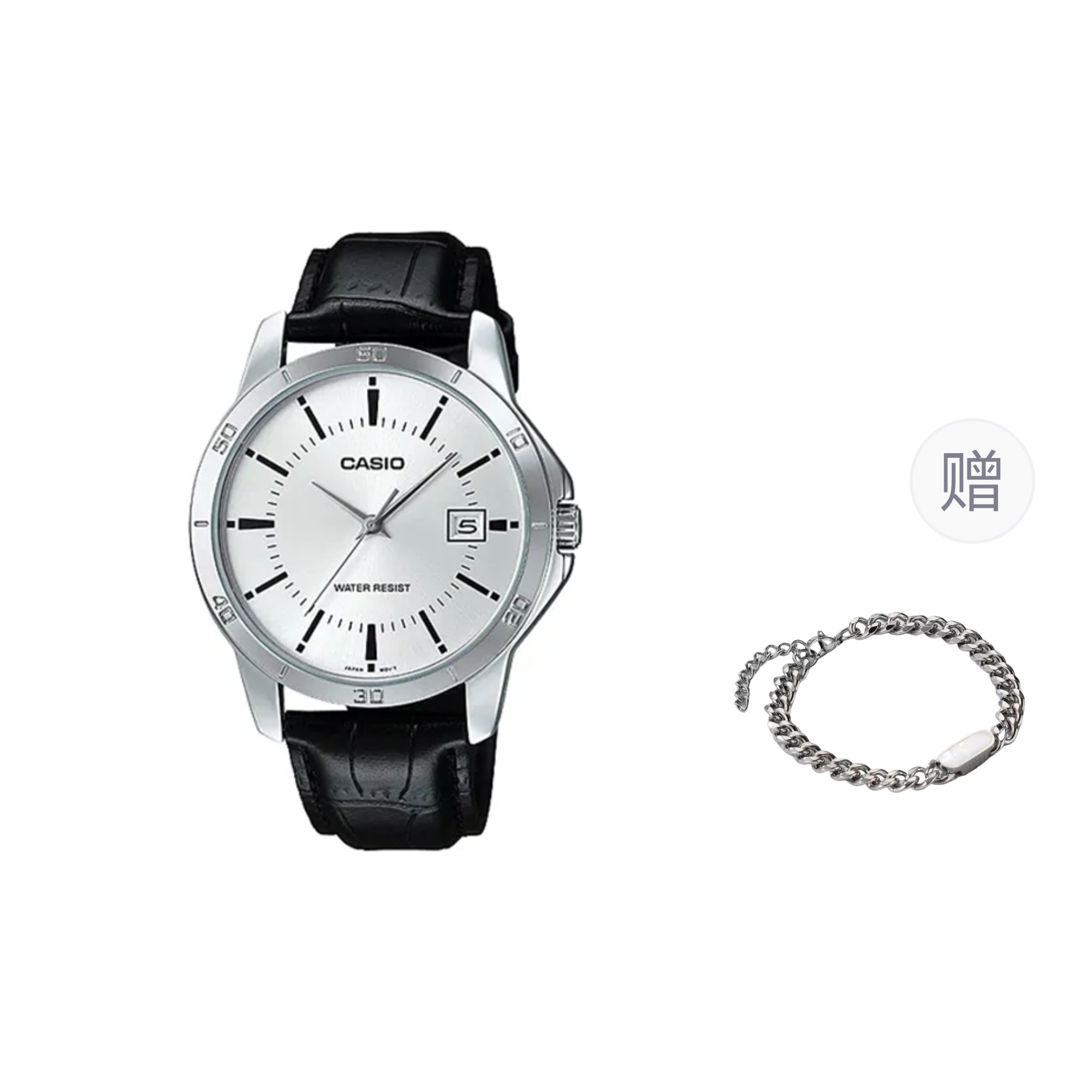 

CASIO Часы Men Silver Watch, Black