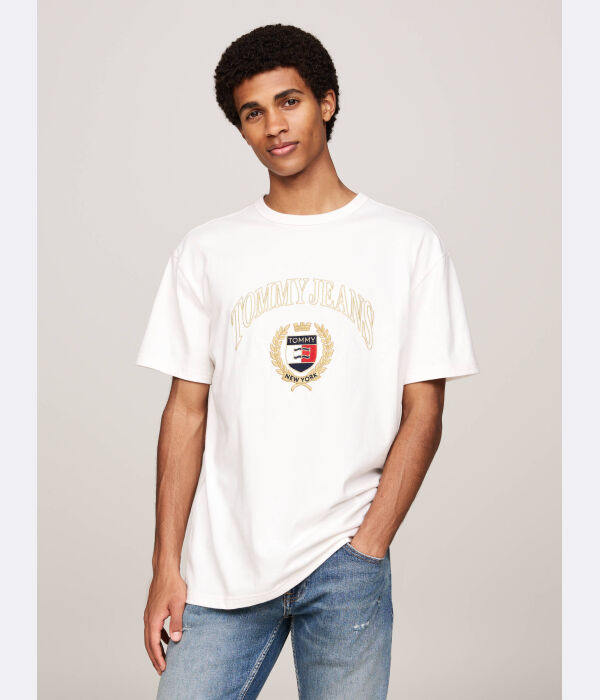 

Футболка Tommy Jeans с принтом логотипа, белый