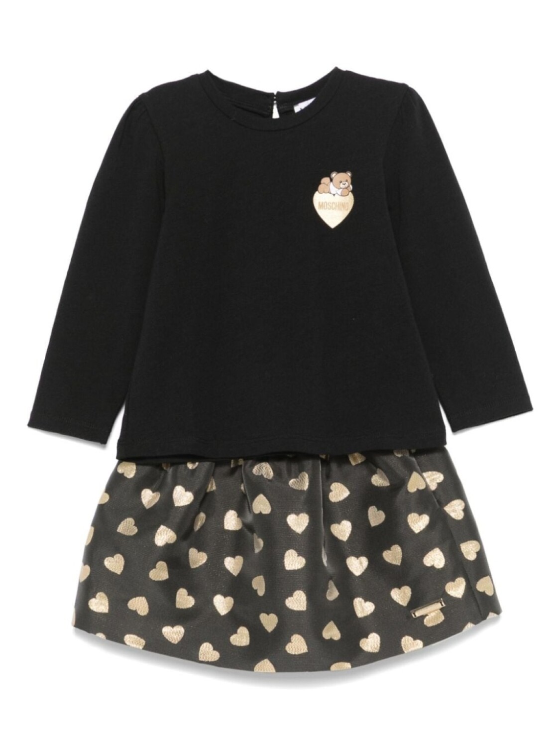 

Moschino Kids комплект из футболки и юбки с вышивкой, черный