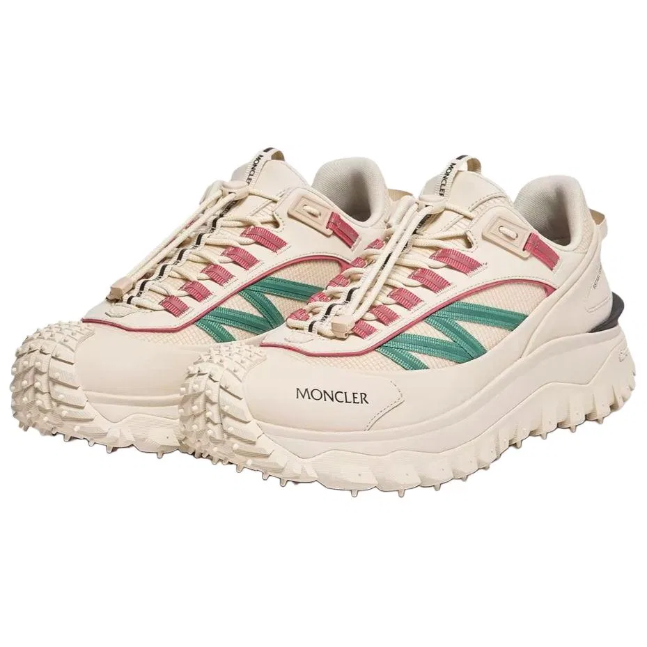 Кроссовки повседневные Moncler Trailgrip Original Shoe Box Included светло-бежевые — фото 4