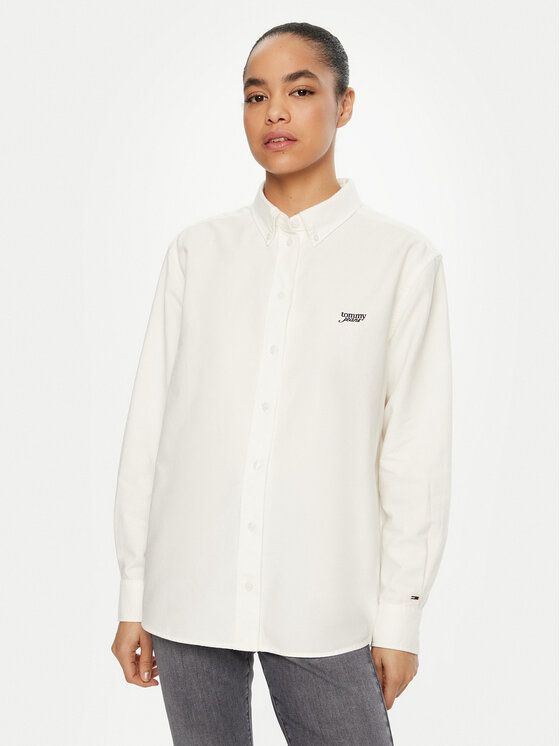 

Свободная рубашка DW0DW19358 Tommy Jeans, белый