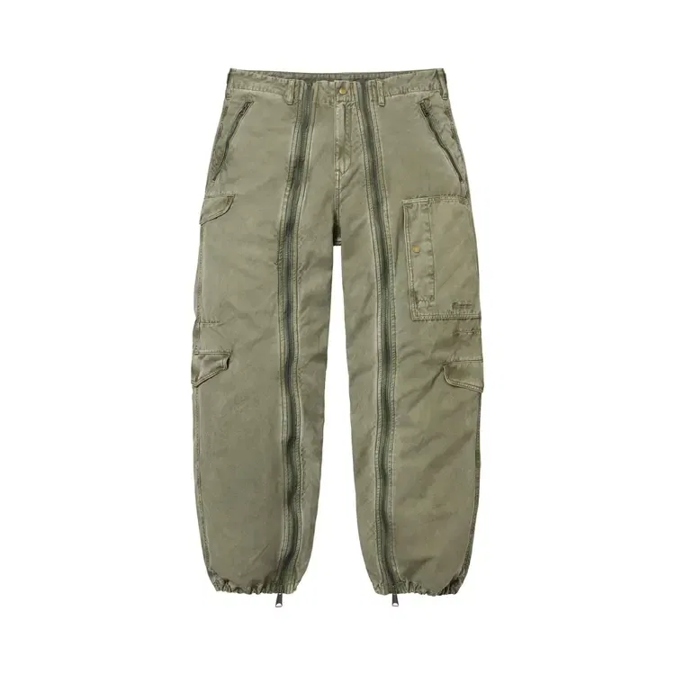 Хлопковые летные брюки Supreme x Alpha Industries, зеленый