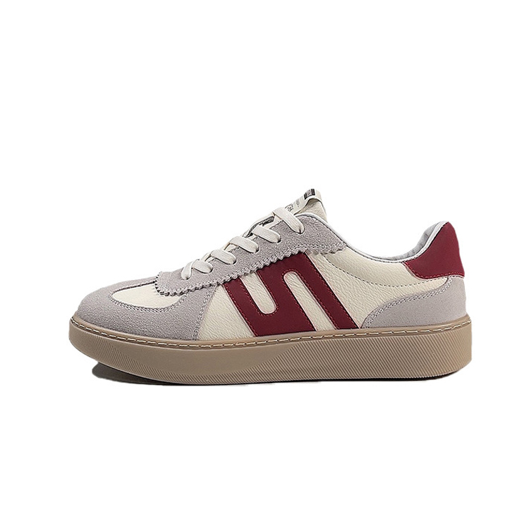 

Devanro Износостойкие дышащие противоскользящие скейтерские кроссовки мужские низкие бело-красные, цвет White Red